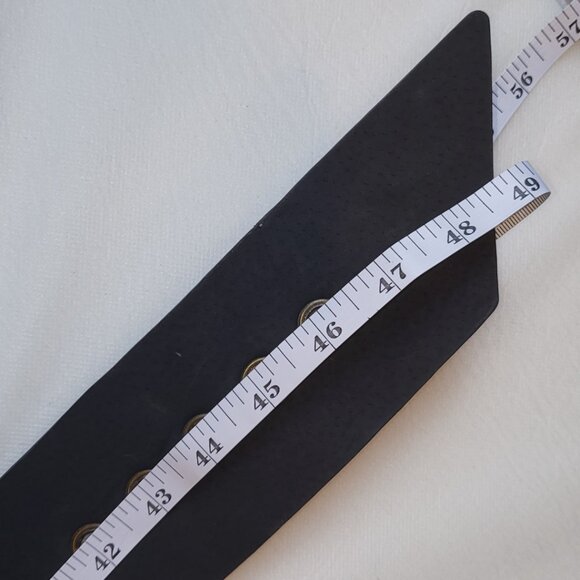 Stretchy Statement Piece Belt Oversized Brass Gold Buckle Plus Size NWT - Picture 7 of 7